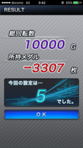 ファンキージャグラー設定5|の最低差枚数