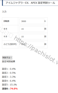 アイムジャグラー設定判別ツール